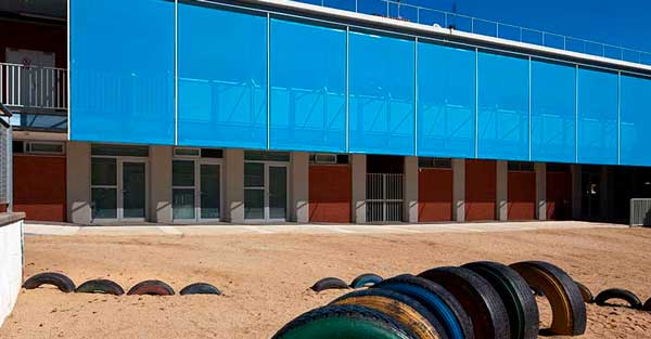Fusteria D'alumini En 2a Fase De Construcció D'escola A Llinars Del Vallès