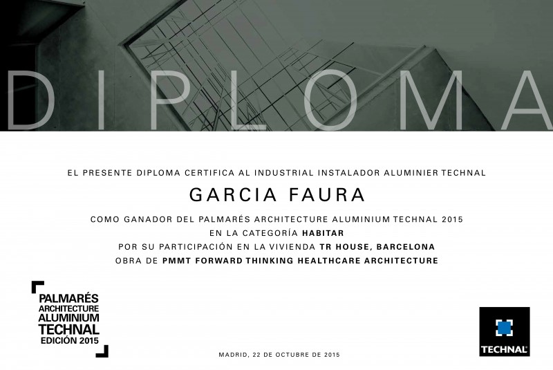 Palmarés Technal Prize For A Work Of GARCIA FAURA